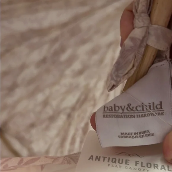 Restoration Hardware KIDS Cream & Pink Canopy Tent